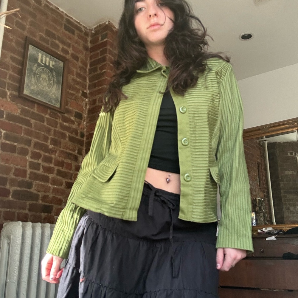 Green Corduroy Women's Jacket
